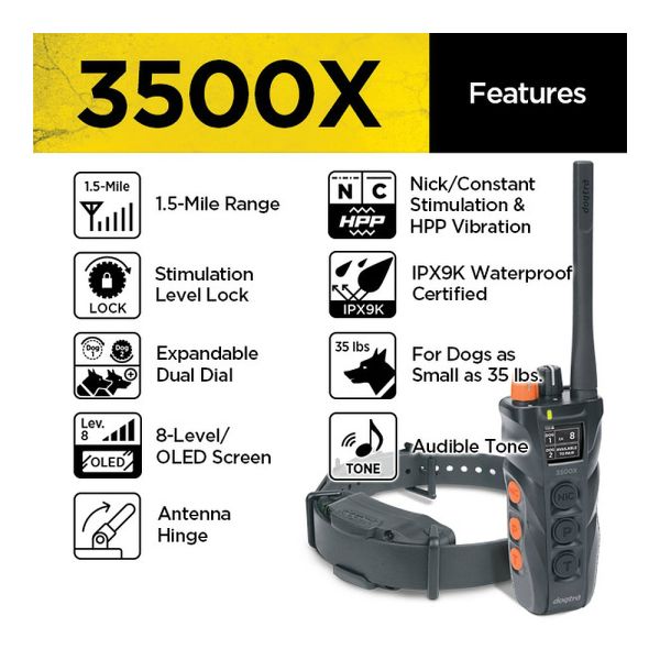 Dogtra 3500X Dual Dial Remote Training Collar | Dog Training Outlet